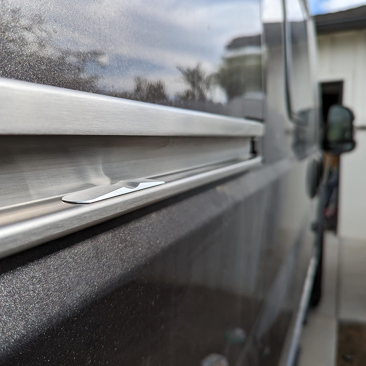 Openglass Van Mods - Sliding Door Stopper - Universal Fit for Sprinter, Promaster, Transit & Campervans - High-Grade Aluminum Van Door Stop, Van Accessories for Privacy W/Easy DIY Install, No Glue