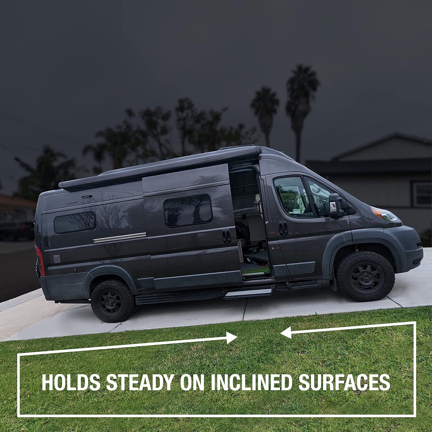 Openglass Van Mods - Sliding Door Stopper - Universal Fit for Sprinter, Promaster, Transit & Campervans - High-Grade Aluminum Van Door Stop, Van Accessories for Privacy W/Easy DIY Install, No Glue